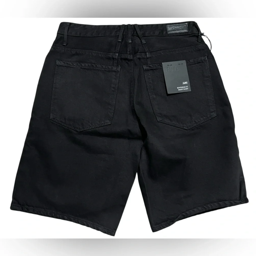 RtA Jami boyfriend fit baggy women’s shorts black denim size‎ 26 made in USA